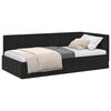 vidaXL Cadre de lit d'angle Noir 90 cm x 190 cm Velours