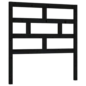 vidaXL T&ecirc;te de lit Noir 81x4x100 cm Bois massif de pin