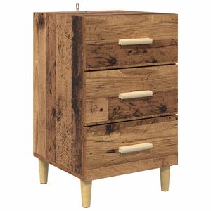 vidaXL Cabinet de chevet Bois ancien 40 x 40 x 66 cm Bois d'ing&eacute;nierie