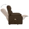 vidaXL Fauteuil de massage Marron foncé Tissu