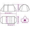 vidaXL Tente de camping tunnel 4 personnes vert imperm&eacute;able