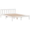 vidaXL Lit bibliothèque sans matelas blanc 160x200 cm bois pin massif
