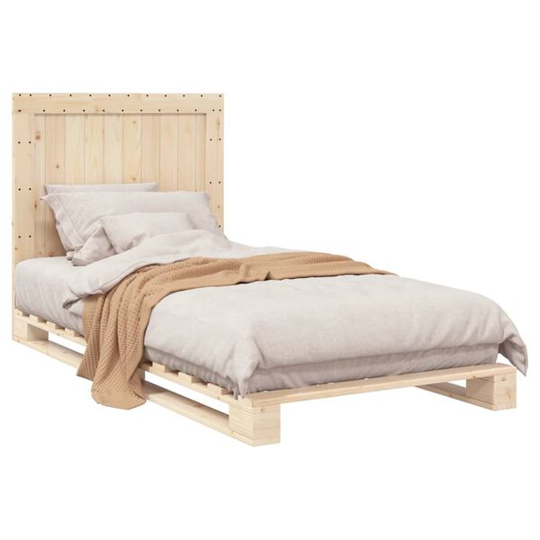 vidaXL Cadre de lit sans matelas avec t&ecirc;te de lit 100x200 cm