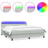 vidaXL Sommier &agrave; lattes de lit et matelas et LED gris clair 200x210cm velours