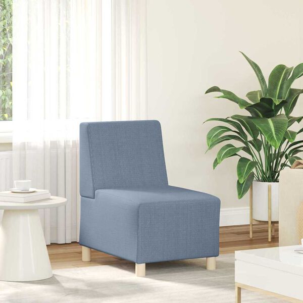 vidaXL Unit&eacute; de Sofa Modulaire Sans Accoudoirs 3 pcs Bleu