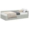 vidaXL Cadre de lit d'angle avec matelas 2 pc Gris clair 90 x 200 cm