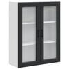 vidaXL Cabinet en verre mural PORTO Noir 80 x 31 x 100 cm