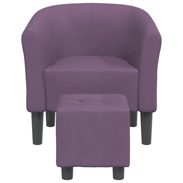 vidaXL Chaise cabriolet avec repose-pied violet tissu