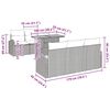 vidaXL Ensemble de canap&eacute; de jardin 7 pcs Gris Poly rotin