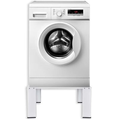 vidaXL Socle pour machine à laver Blanc