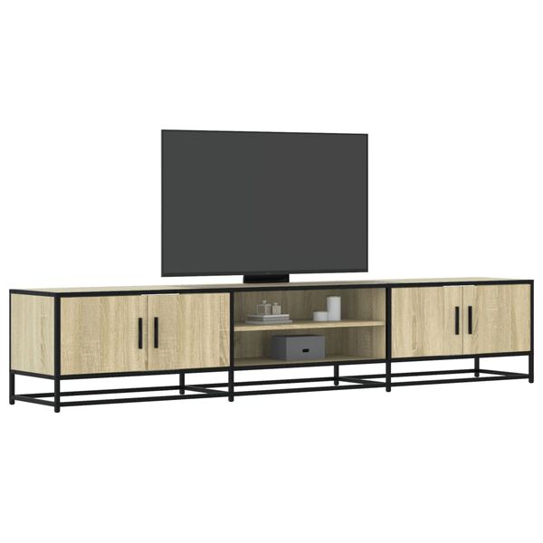 vidaXL Meuble TV ch&ecirc;ne sonoma 210x35x41 cm bois d'ing&eacute;nierie