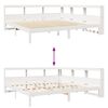 vidaXL Lit biblioth&egrave;que sans matelas blanc 200x200 cm bois pin massif