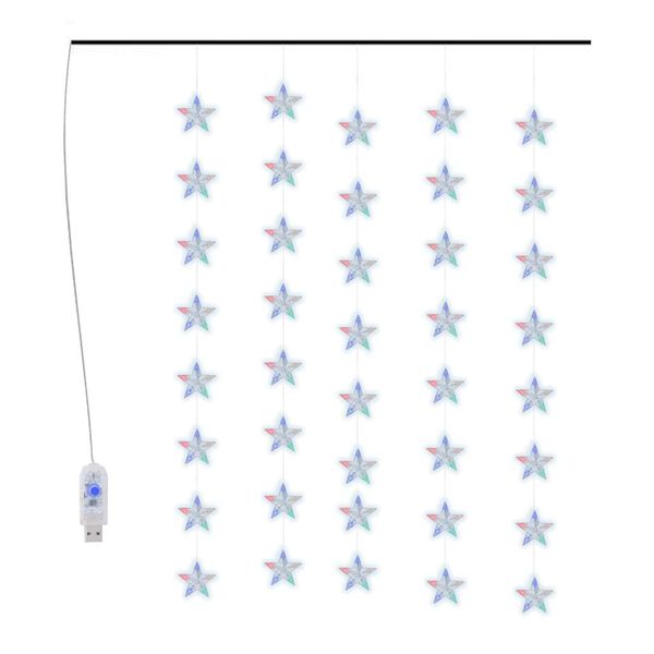 vidaXL Guirlande lumineuse &agrave; &eacute;toiles LED 200 LED Color&eacute; 8 fonctions