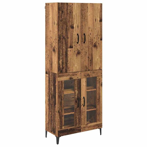 vidaXL Haut Armoire Bois Ancien 69,5 x 34 x 180 cm Bois d'ing&eacute;nierie
