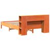 vidaXL Lit biblioth&egrave;que sans matelas cire marron 135x190 cm pin massif