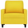 vidaXL Fauteuil Jaune clair 60 cm Tissu