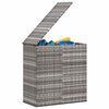vidaXL Boîte à coussins de jardin Résine tressée 100x49x103,5 cm Gris