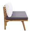 vidaXL Salon de jardin 4 pcs avec coussins Bois d'acacia solide