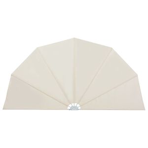 vidaXL Auvent lat&eacute;ral pliable de terrasse Cr&egrave;me 200 cm
