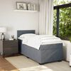 vidaXL Sommier &agrave; lattes de lit et matelas Gris fonc&eacute; 90x200 cm Velours