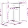 vidaXL Buffet Ch&ecirc;ne fum&eacute; 88x30x70 cm Bois d'ing&eacute;nierie