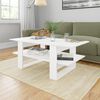vidaXL Table basse Blanc 110x55x42 cm Bois d'ing&eacute;nierie