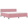 vidaXL Lit &agrave; ressort LED avec t&ecirc;te de lit Rose 200 x 200 cm Velours