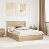 vidaXL Lit de Rangement Ch&ecirc;ne Sonoma 160 x 200 cm Bois d'ing&eacute;nierie