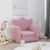 vidaXL Canap&eacute;-lit pour enfants Rose Peluche douce