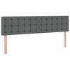 vidaXL Lit avec rangement et matelas Gris fonc&eacute; 160 x 200 cm