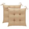vidaXL Chaises pliables de jardin lot de 2 avec coussins Bambou