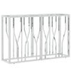 vidaXL Table console 110x30x70 cm acier inoxydable et verre