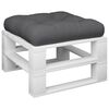 vidaXL Coussin de palette anthracite 50x50x12 cm tissu