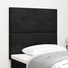 vidaXL T&ecirc;te de lit LED avec des lumi&egrave;res &agrave; LED Noir 80 cm Polyester