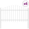 vidaXL Cl&ocirc;ture de jardin 6 pcs Blanc 170 x 140 cm