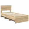 vidaXL Cadre de lit Ch&ecirc;ne Sonoma 90 x 200 cm Bois d'ing&eacute;nierie