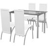 vidaXL Jeu de salle &agrave; manger 5 pcs Blanc