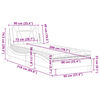 vidaXL Lit Viana avec matelas blanc 90x200 cm similicuir
