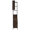 vidaXL Ensemble d'armoires de salle de bain 3 pcs ch&ecirc;ne marron