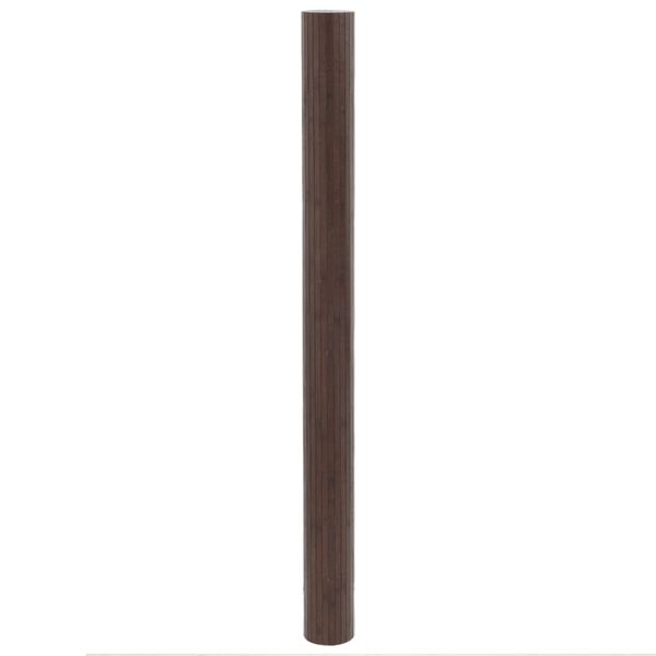vidaXL Tapis rectangulaire marron fonc&eacute; 80x400 cm bambou