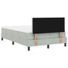 vidaXL Lit &agrave; ressort LED avec matelas Gris clair 120 x 200 cm Velours