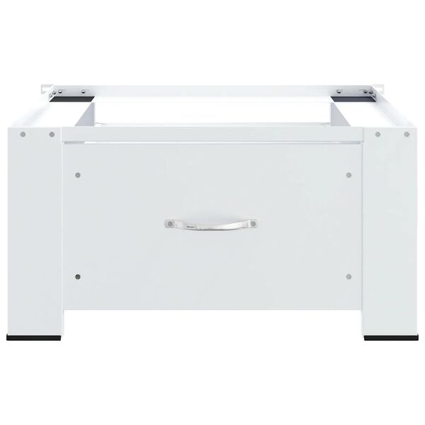 vidaXL Socle pour machine &agrave; laver avec tiroir Blanc