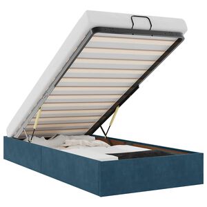 vidaXL Cadre de lit ottoman sans matelas bleu fonc&eacute; 80x200 cm velours