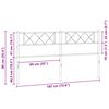 vidaXL T&ecirc;te de lit de remplacement m&eacute;tal blanc 180 cm