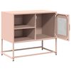 vidaXL Meuble TV rose 68x39x60,5 cm acier