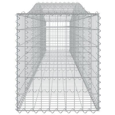 vidaXL Paniers à gabions arqués 5 pcs 400x50x60/80 cm Fer galvanisé