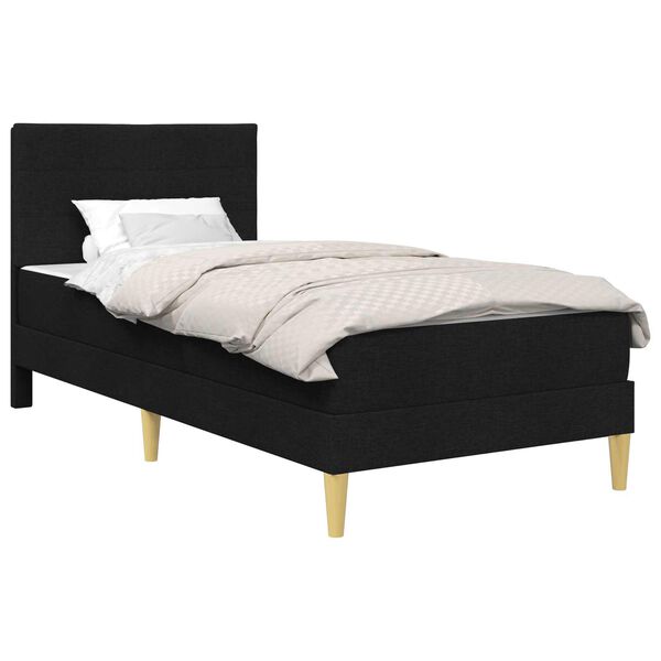 vidaXL Cadre de lit Noir 80 x 200 cm Polyester