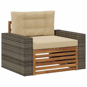 vidaXL Sofa de milieu ext&eacute;rieur Naturel