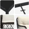 vidaXL Ensemble de salle &agrave; manger pour jardin 7 pcs Noir polyrotin