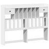 vidaXL Lit bibliothèque sans matelas blanc 150x200 cm bois pin massif